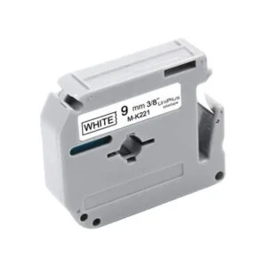 Brother M-K221BZ niet-gelamineerde Label tape zwart op wit 9 mm - Huismerk