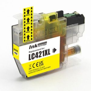 Brother LC-421Y XL inktcartridge geel - Huismerk