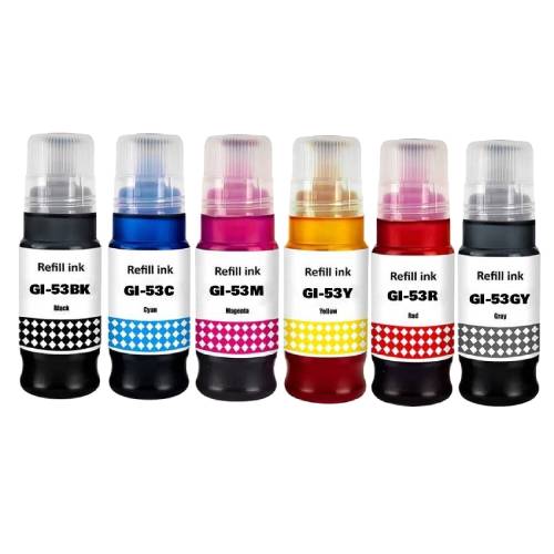 Huismerk Canon GI-53 inktcartridges Multipack 6 stuks – hoge kwaliteit, volledig compatibel met Canon printers en voordelig geprijsd